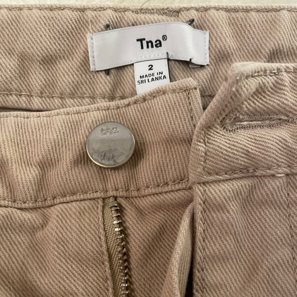 TNA utility pants, tan (beige) denim, size 2, side pocket, great condition - Picture 1 of 6